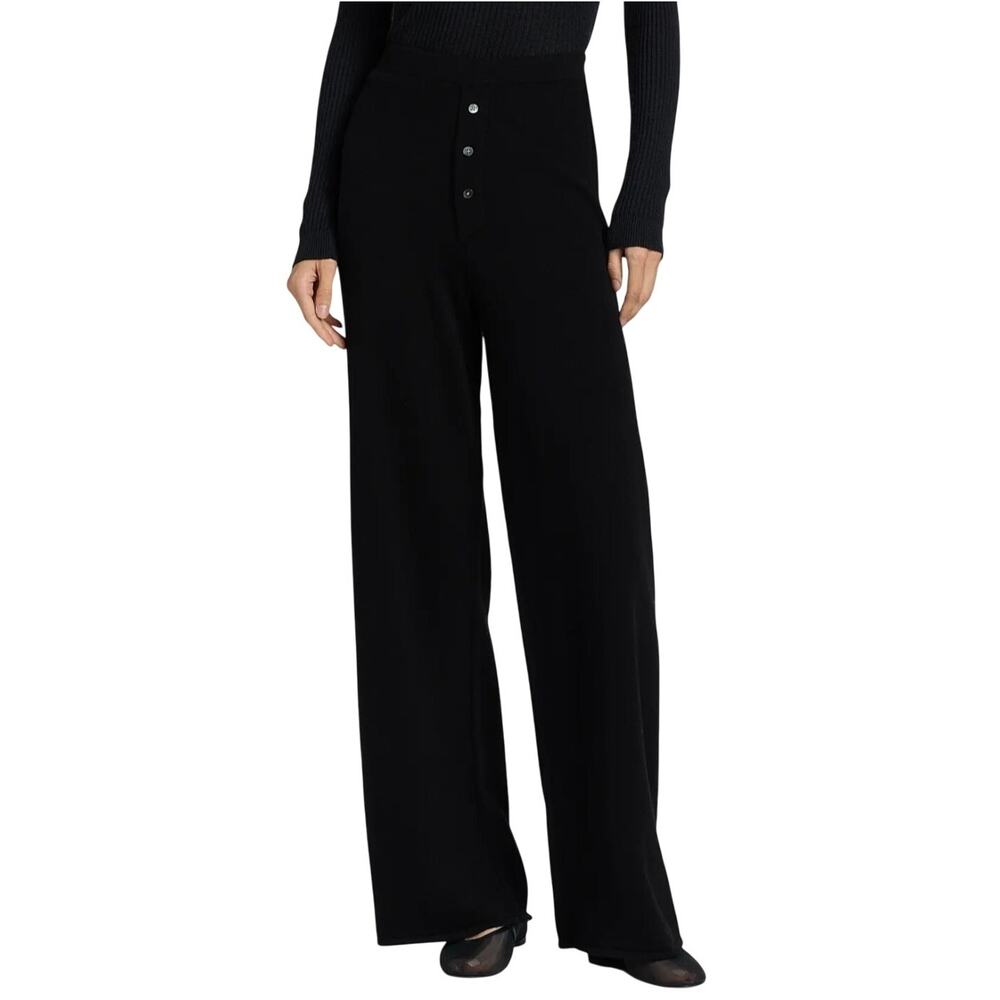 Guest In Residence Cashmere Pant S Everywhere Pant Wide Leg Navy Knitters Lounge